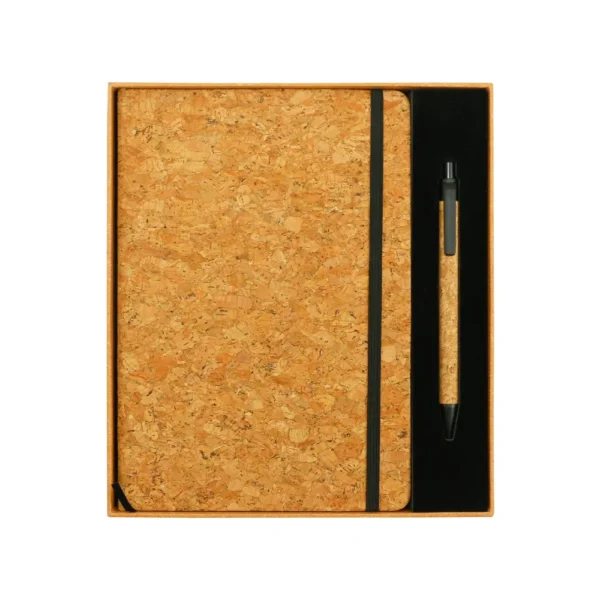 Cork Notebook and Ball Pen Gift Sets طقم الدفتر المصنوع من الفلين مع قلم